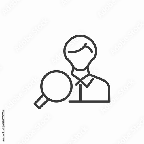individual profile search icon sign vector