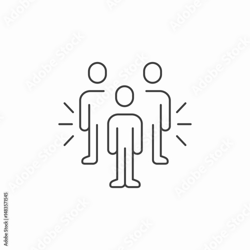 leadership team support icon sign vector