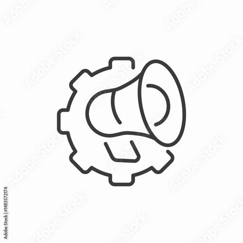 marketing automation tools icon sign vector