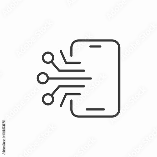 mobile technology interface icon sign vector
