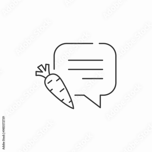 nutrition chat advice icon sign vector