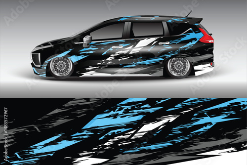 Sleek modified car with dynamic graphic design (1)