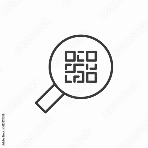 qr code scan icon sign vector