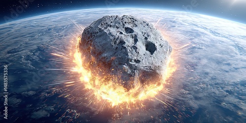 asteroid hitting earth 