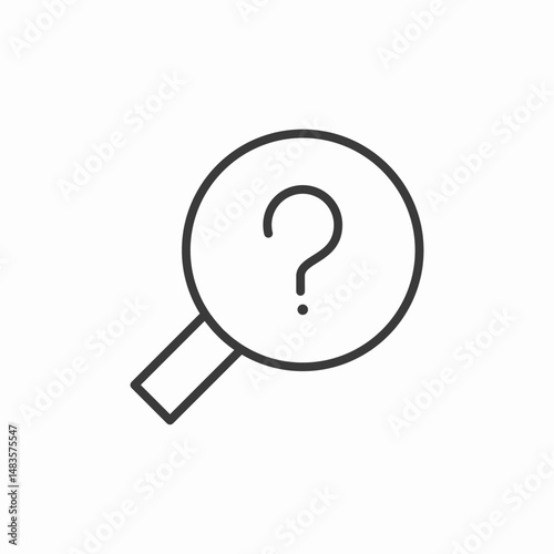 search unknown identity icon sign vector
