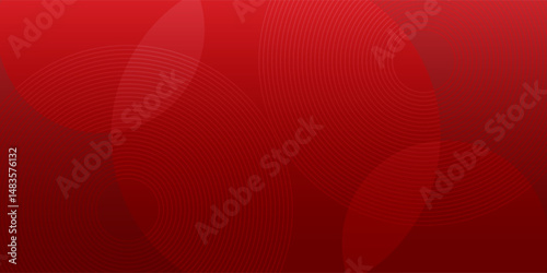 White circle geometric red abstract background. vector