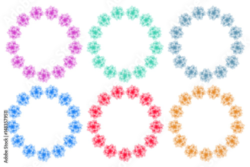 Colorful Gradient Flower Wreath Collection