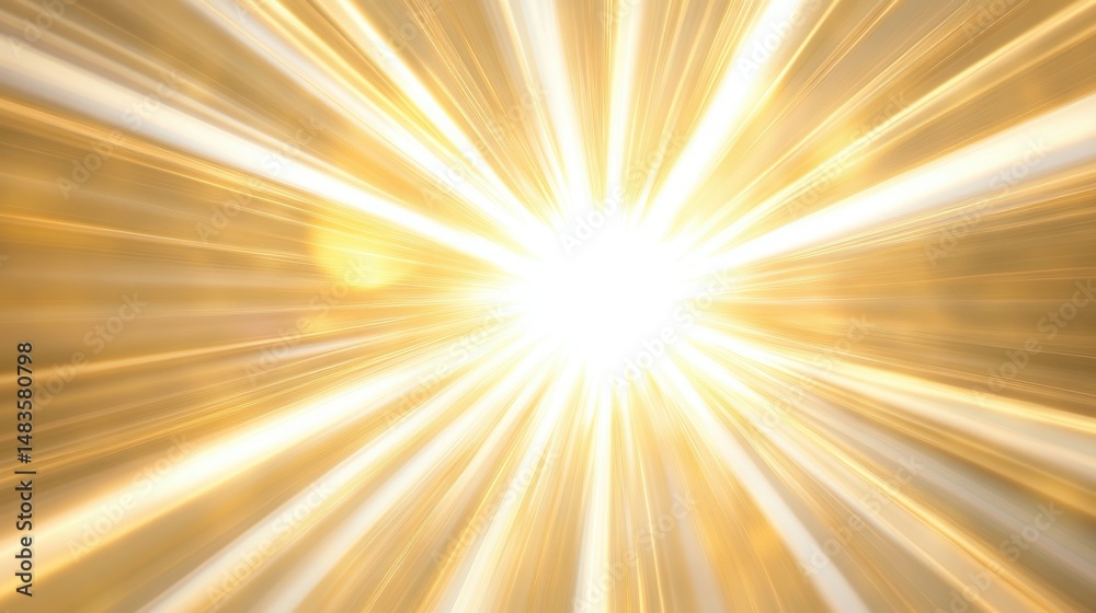 Obraz premium Abstract Golden Light Rays Burst Background