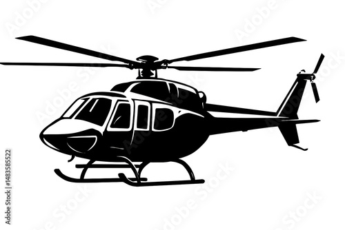 Helicopter Silhouette Illustration 