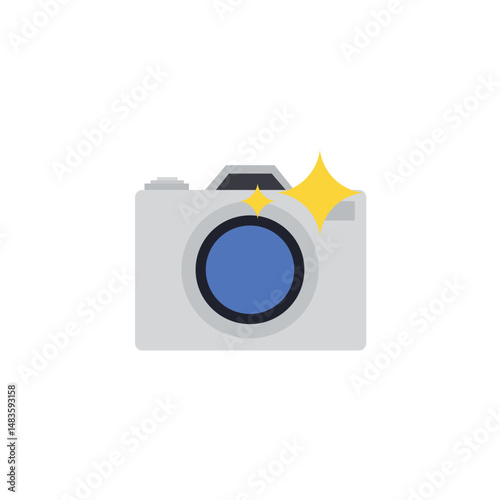 classic camera flash photography photoshoot image photo emoji vector symbol sign icon illustration picture upload credit