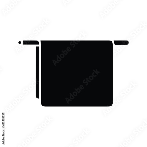 Towel hanger icon. Illustration of hanging towels. Towel drying rack in the bathroom.