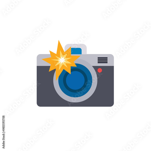 classic camera flash photography photoshoot image photo emoji vector symbol sign icon illustration picture upload credit
