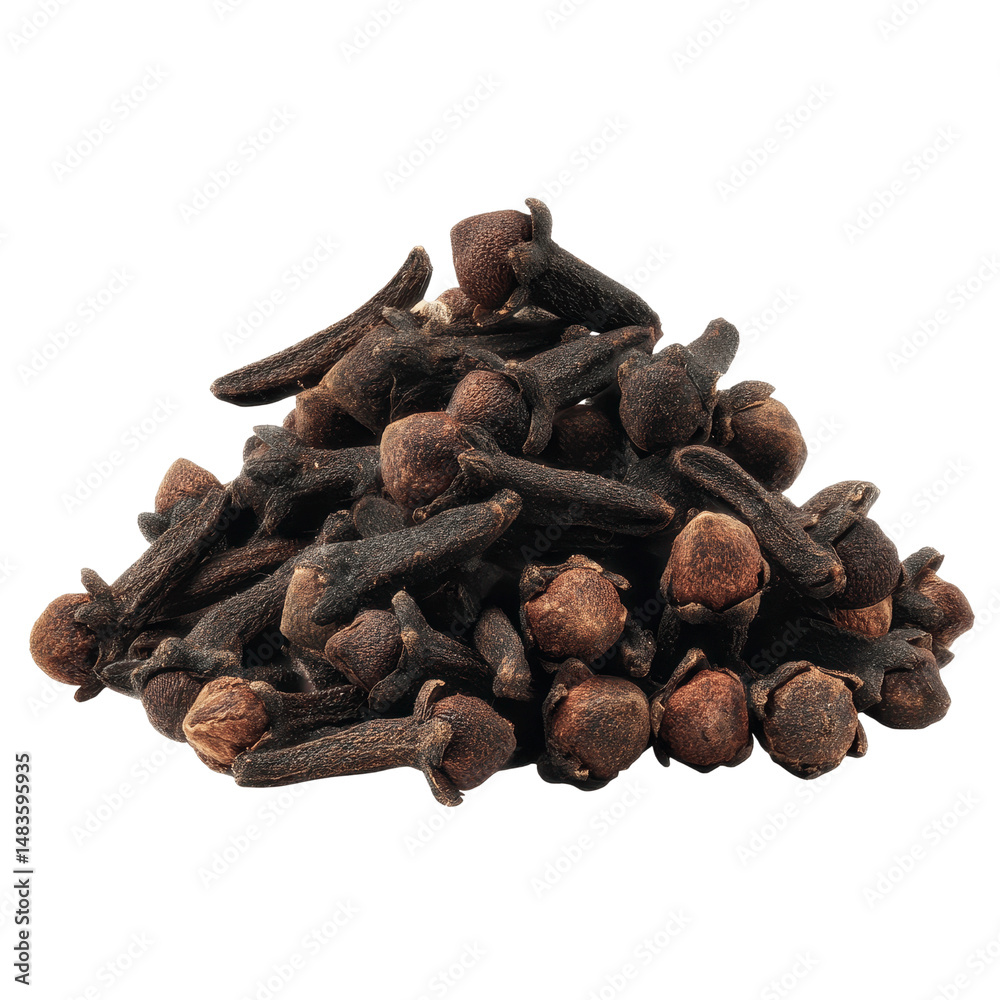 Obraz premium Aromatic Pile of Cloves, Dried Spice, Culinary Ingredient