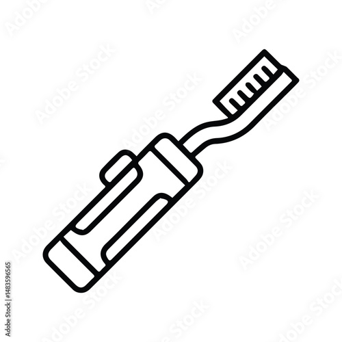 Toothbrush Icon. Electric Toothbrush Illustration. Daily Dental Care.