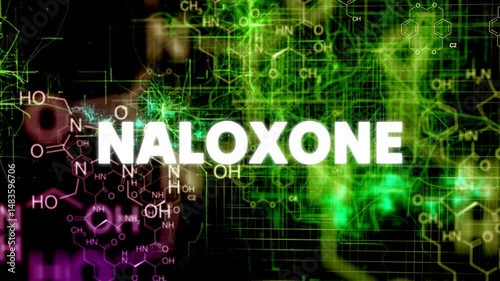 NALOXONE - the word - on an organic chemistry background.