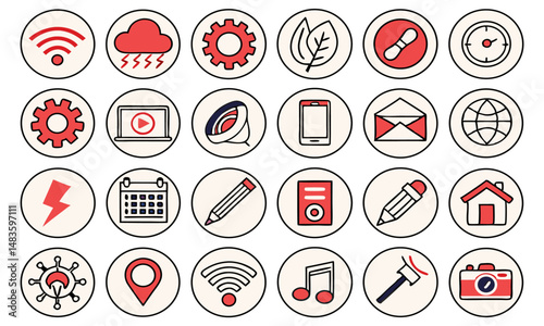 set of icons for web design
