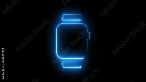 Smart watch icon animation. motion animation. Square to Smartwatch Wireless Signal Animation  Smart Watch Notification Icon on Notification Health warning notification, Smartwatch with notification