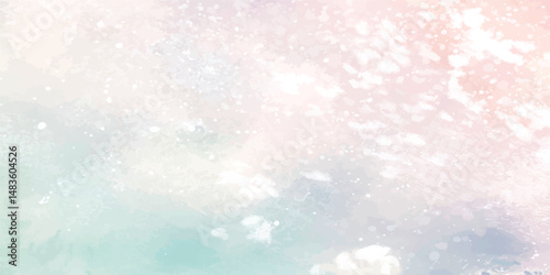 Elegant and Clean orang Sky Background with White Puffy Clouds for Minimal Designs. Abstract Watercolor red Sky with Gentle White Clouds for Nature-Inspired Backgrounds