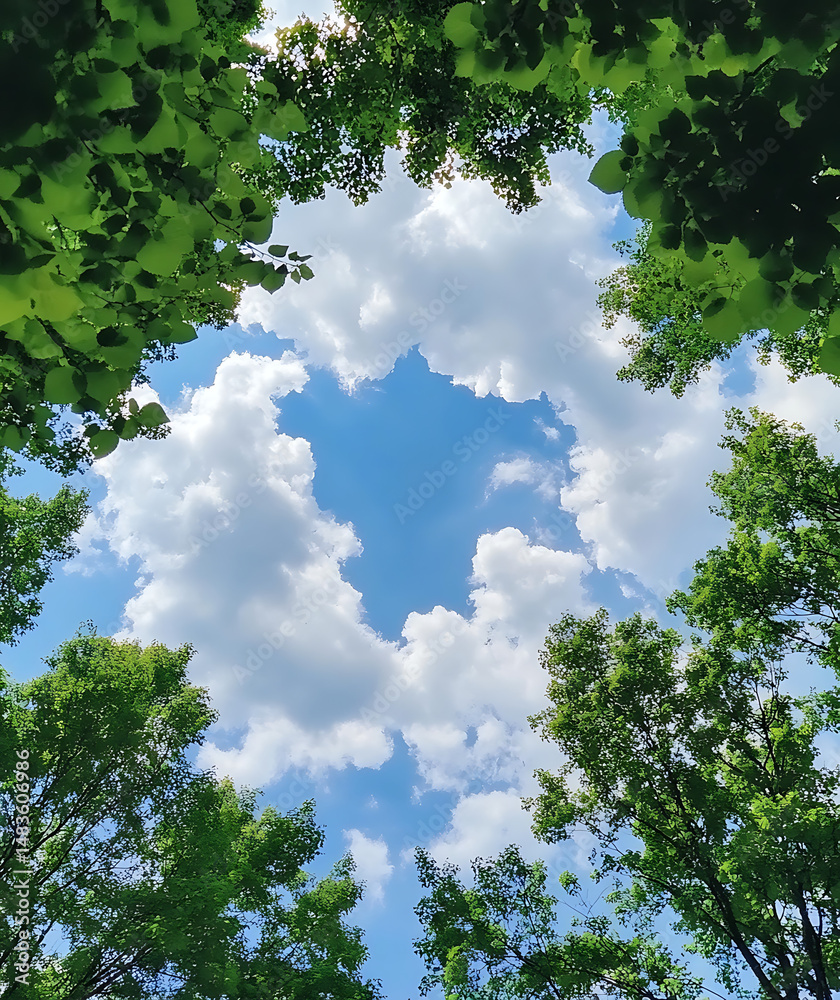 Obraz premium green tree and sky