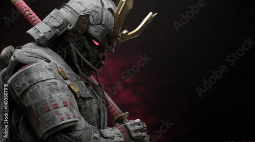 Cyberpunk Samurai: A Futuristic Warrior in Ancient Armor