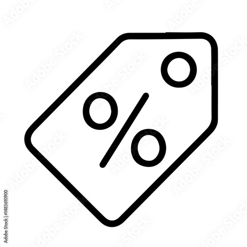 Discount price tag icon on white background vector
Vector icon