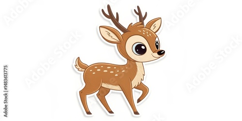 Cute Fawn Illustration Digi...