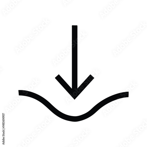 Pressure Arrow Icon. External Pressure Vector Illustration. Elastic Symbol.
