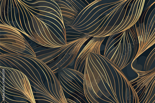 Goloden leaf pattern pattern background design.