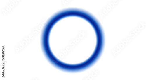 Blue circle on white background with blurred edges.