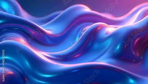 Luminous Abstract Waves Baground Graphic 