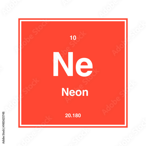 neon periodic vector isolated on transparent background