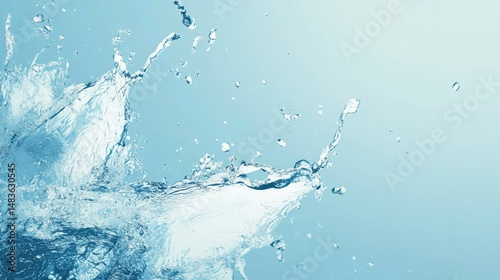 Obraz na płótnie Pure Water Splash Refreshing Texture and Abstract Background w salonie
