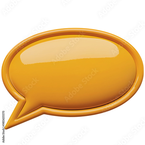 Speech bubble isolated on transparent background