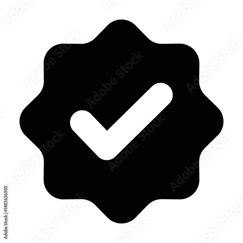 Check mark icon. Check mark symbol. Simple check mark. quality sign icon on a transparent background for apps and websites.. Checklist symbol. Check flat style. Vector illustration.