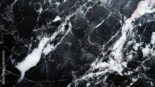 Elegant Black and White Marble Texture Background
