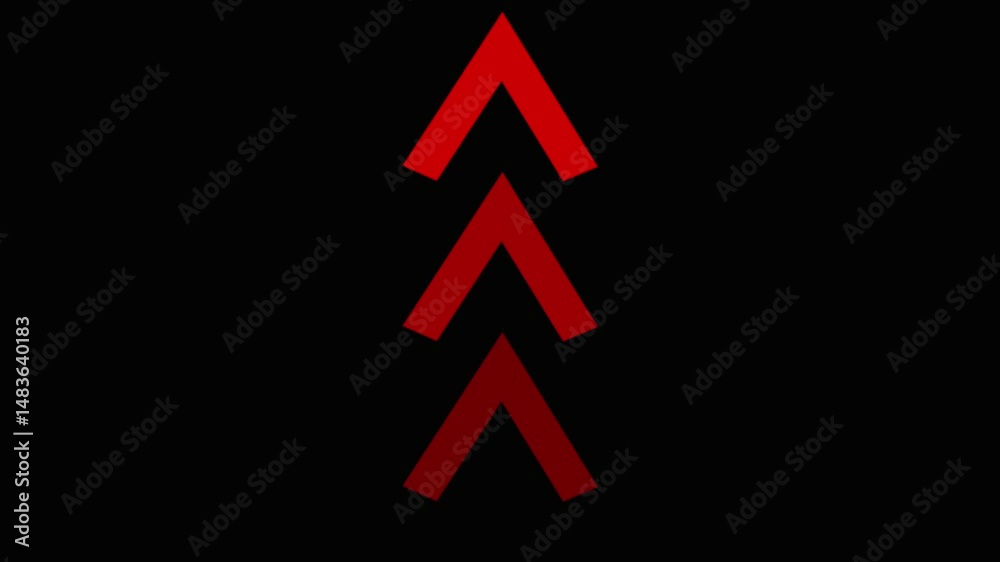 up arrow move movement blinking bright buttons arrow icon up loop looping motion navigation neon next traffic way night pointer symbol