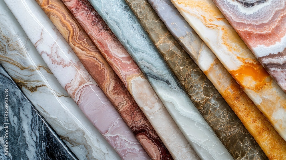 Collection of Diverse Onyx Slabs Natural Stone Textures and Colors