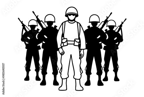 silhouettes of people