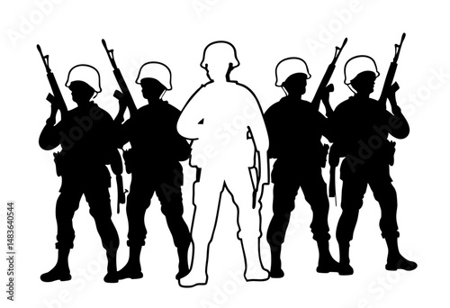 silhouettes of people