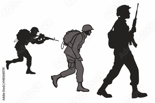 silhouettes of people