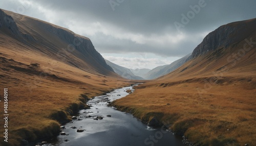 Tranquil Autumn Valley Scene