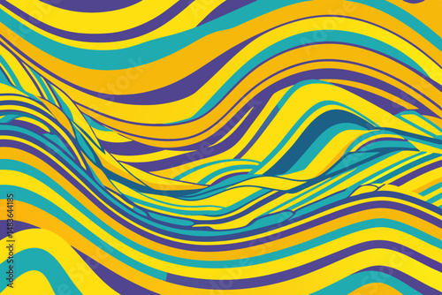 Abstract multicolored wavy lines in vibrant colors suitable for diverse design projects