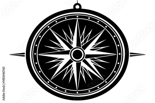Transparent black compass rose nautical navigation design element on white background, compass, compass rose, navigation, nautical, windrose, vector, illustration, design, direction, travel, north