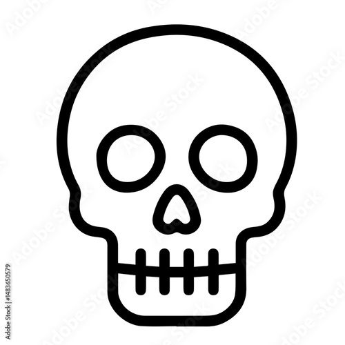 Skull icon on white background vector
Vector icon