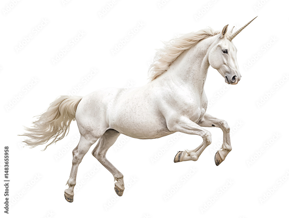 a white unicorn running a white unicorn running