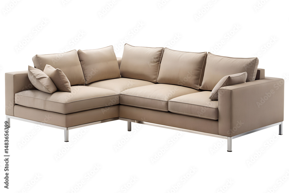 Obraz premium High-Quality Modern Sofa PNG – Minimalist Design, Transparent Background, Perfect for Interior Design & E-commerce