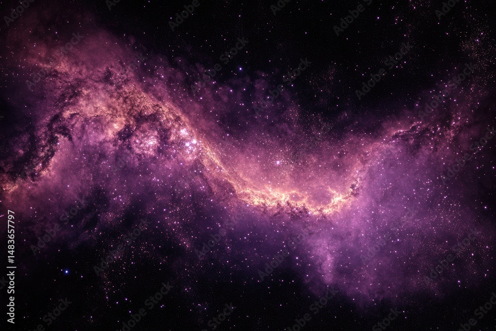 Obraz premium Cosmic Nebulae Embrace the Void