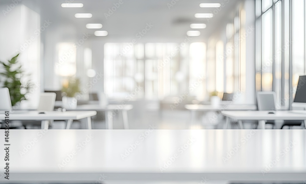 Fototapeta premium Empty modern office workspace