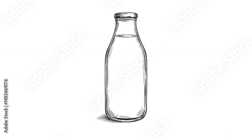 Wallpaper Mural Empty glass beverage bottle illustration Torontodigital.ca