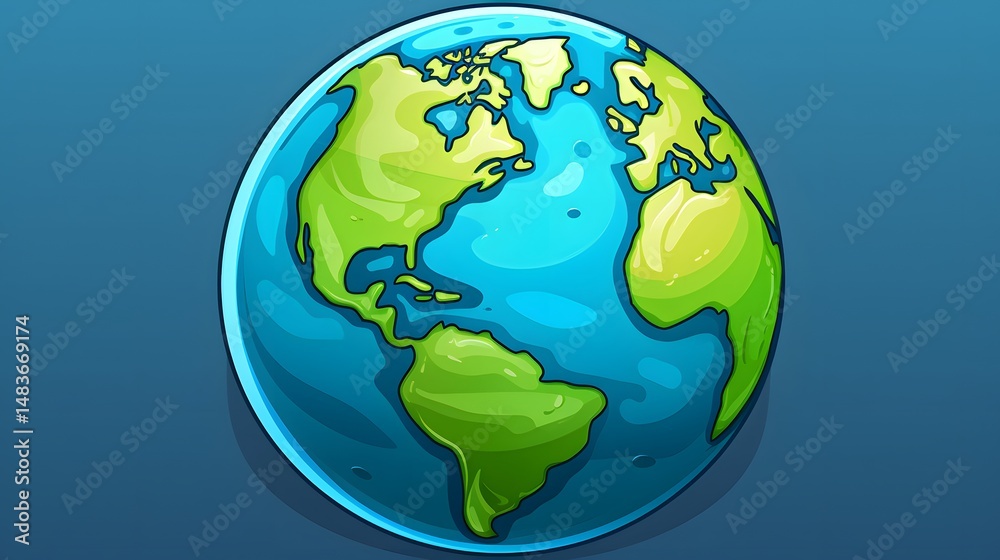 Fototapeta premium High-quality globe illustration on a white background for professional presentations